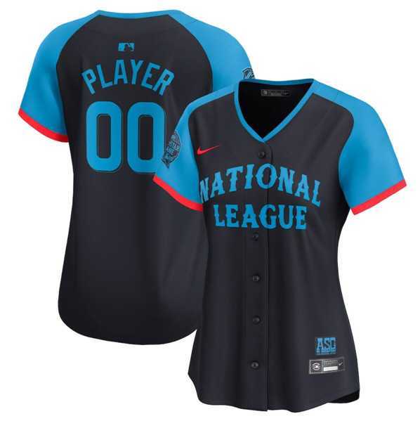 Women%27s National League Active Player Custom Navy 2024 All-Star Limited Stitched Baseball Jersey(Run Small)->customized nba jersey->Custom Jersey